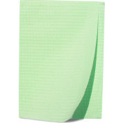 Dossards dukal Patient, Tissu 2 plis / Poly 1 plis, 13 » x 18 », Vert, 125/PK, 4 PK/Case