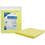 Dukal Emergency Blanket, 54 x 80", Yellow, Heavy Duty Fluid Impervious, 1/Bag, 50 Bag/Case