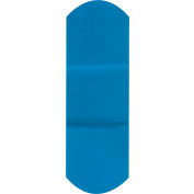 American White Cross Blue Metal Detectable Plastic Bandages, 1" x 3", 100/Box, 12Box/Case