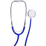 Tech-Med Stethoscope, Single Head, 22", Blue