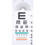 Tech-Med Illiterate Eye Test Chart, 20 ft, Non-Reflective Matte Finish, 22" x 11"