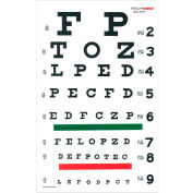 Tableau de test oculaire Snellen éclairé Tech-Med, 20 pi
