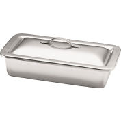 Tech-Med Instrument Tray, 8-7/8" x 5" x 2", Strap Handle on Lid, 60 Pcs