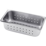 Tech-Med Instrument Tray Only, Perforated, 12-1/2" x 6-3/4" x 3-7/8", Stainless Steel, 48 Pcs