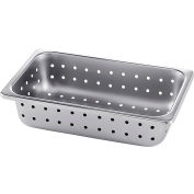 Tech-Med Instrument Tray Only, Perforated, 10-1/4" x 6-1/4" x 2.56", Stainless Steel, 72 Pcs