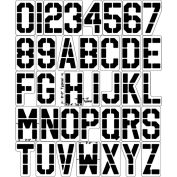 Newstripe 6' Bold Block Letters Stencil, 1/8" Thick, PolyTough, Plastic, White