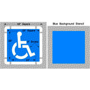 Newstripe Small Federal Handicap with Border & Background, 1/8 » Thick, PolyTough, Plastic, White