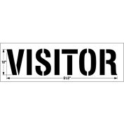 Newstripe 12 » VISITOR, 1/8 » Thick, PolyTough, Plastic, White