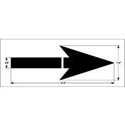 Newstripe 4' Federal Straight Arrow Stencil, 1/8" Thick, PolyTough, Plastic, White