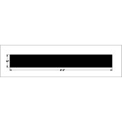 Newstripe STOP Bar 12" X 8 Foot, 1/8" Thick, PolyTough, Plastic, White