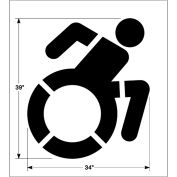 Newstripe Accessible Icon Stencil, 1/8" Thick, PolyTough, Plastic, White