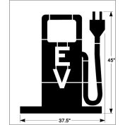 Newstripe Electric Vehicle Charging Symbol, LG, PolyTough, Plastic, White