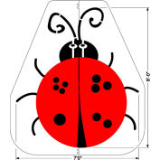 Newstripe 8' Ladybug, 4-square stencil, 1/8" Thick, PolyTough, Plastic, White