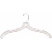 NAHANCO 505R robe Hanger moyen-lourd, 17" L, plastique-CL, Pkg Qty 100
