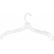 NAHANCO robe 900 Hanger moyen-lourd poids, 19" L, plastique-CL, Pkg Qty 100