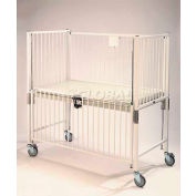 NK Medical Child Standard Crib E1981CL, 30"W x 60"L x 61"H, Flat Deck, Epoxy