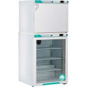 CorePoint Scientific White Diamond Refrigerator & Freezer Combo, 7 Cu.Ft., Glass Door