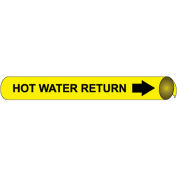 Marqueur de tuyau NMC™ préenroulé et strap-on, retour d’eau chaude, convient 2-1/2 « - 3-1/4 » Diamètre de tuyau.