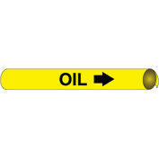 NMC™ Precoiled & Strap-On Pipe Marker, huile, convient 4-5/8 « - 5-7/8 » Pipe Dia.