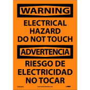 Signe de vinyle bilingue - AVERTISSEMENT Danger électrique ne touchez pas