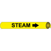 NMC™ Precoiled & Strap-On Pipe Marker, Steam, Fits 6 « - 8 » Pipe Dia.