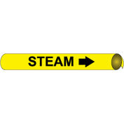 NMC™ Precoiled & Strap-On Pipe Marker, Steam, Fits 8 « - 10 » Pipe Dia.