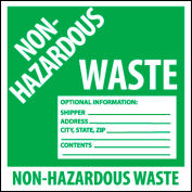 Déchets dangereux vinyle Labels - déchets Non dangereux