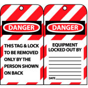 Lockout Tags - This Tag & Lock To Be Removed Only By The Person Shown On Back
