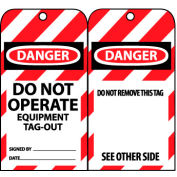 Lockout Tags - Do Not Operate Equipment Tag-Out