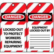 Lockout Tags - Locked Out To Protect Workers Repairing Equipment