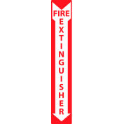 NMC™ Fire Safety Vinyl Sign, Fire Extinguisher, 4"W x 24"H, Gray