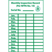 Monthly Inspection Record Label