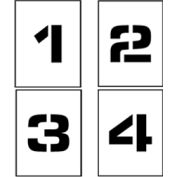 Pochoir à caractère individuel de 12 po, ensemble de chiffres 0 à 9