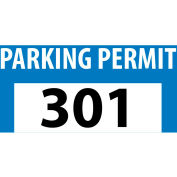 Parking Permit - Blue Bumper Decal 301 - 400