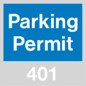 Stationnement permis - pare-brise bleu 401-500