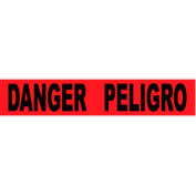 Ruban barricade rouge NMC 3 » L x 1000'L, « Danger Peligro »