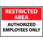 Restricted Area Plastic - Authorized Employees Only