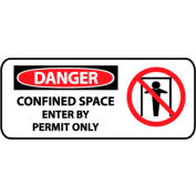 Pictorial OSHA Sign - Vinyl - Danger Confined Space Enter By Permit Only