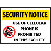 Sécurité avis plastique - utilisation du téléphone cellulaire est interdite dans cette installation