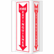 Enseigne en vinyle Fire Visi NMC™, extincteur, 8-3/4"L x 16"H, gris