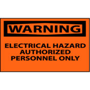 Machine à étiquettes - Attention danger électrique Personnel autorisé seulement
