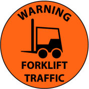 Enseigne collée au plancher – avertissement « Forklift Traffic »