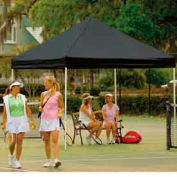 10x10 S T Popup Canopy - Black Cover w/Black Roller Bag