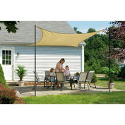 ShelterLogic, 25731, ShadeLogic Sun Shade Sail Square 12 ft. x 12 ft. Sand