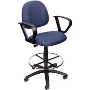 Patron de rédaction tabouret avec socle et accoudoirs fixes - tissu - bleu