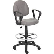 Patron de rédaction tabouret avec socle et accoudoirs fixes - tissu - gris