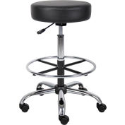 Tabouret médical avec repose-pieds Boss, vinyle, noir