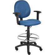 Patron de rédaction tabouret avec socle et réglable d’armes - tissu - bleu