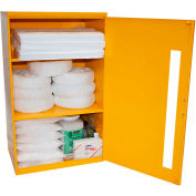 Wall Mount Spill Containment Cabinet, X-Large, 24"W x 12"D x 35"H, Oil Only