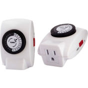 NSI TORK® 402B 24 Hour Plug-In Timer Single Grounded Outlet, 125V, Indoor, 30 Minute Tabs